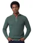 Casa Moda half zip effen trui groen katoen wijde fit