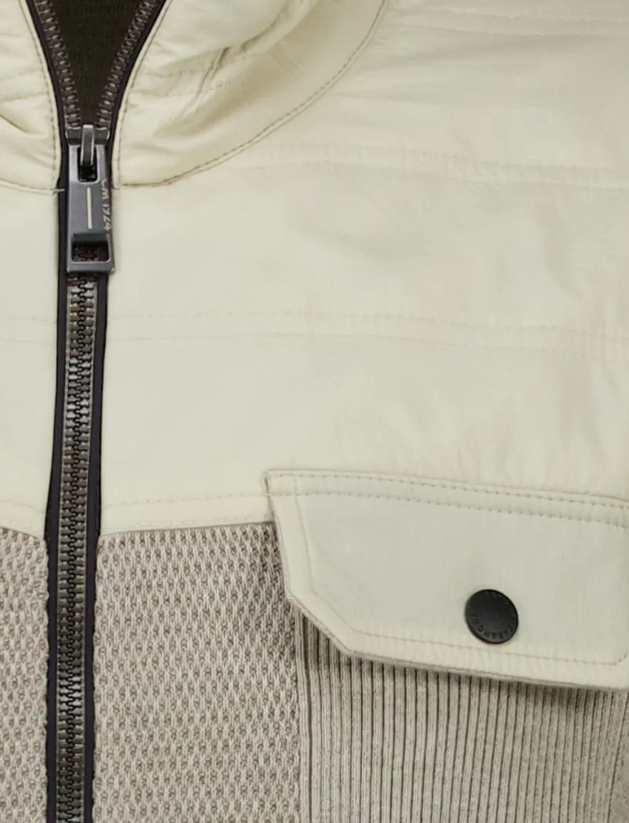 Casa Moda vest beige met dubbele borstzak