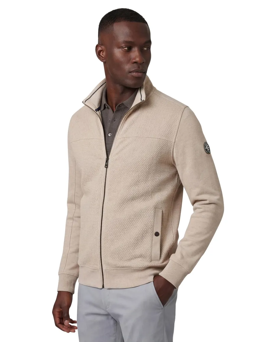 Casa Moda vest beige katoen ronde hals