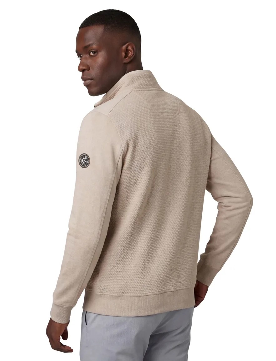 Casa Moda vest beige katoen ronde hals