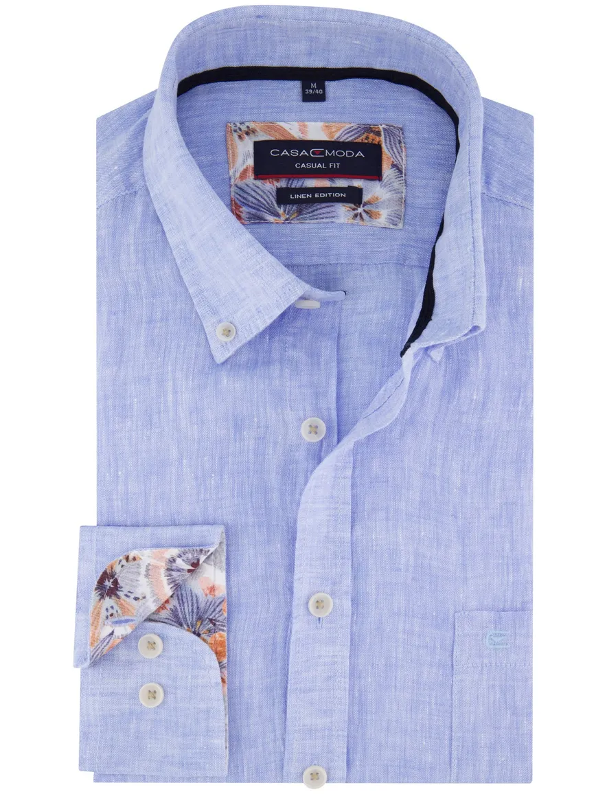 Casa Moda overhemd Casual Fit lichtblauw