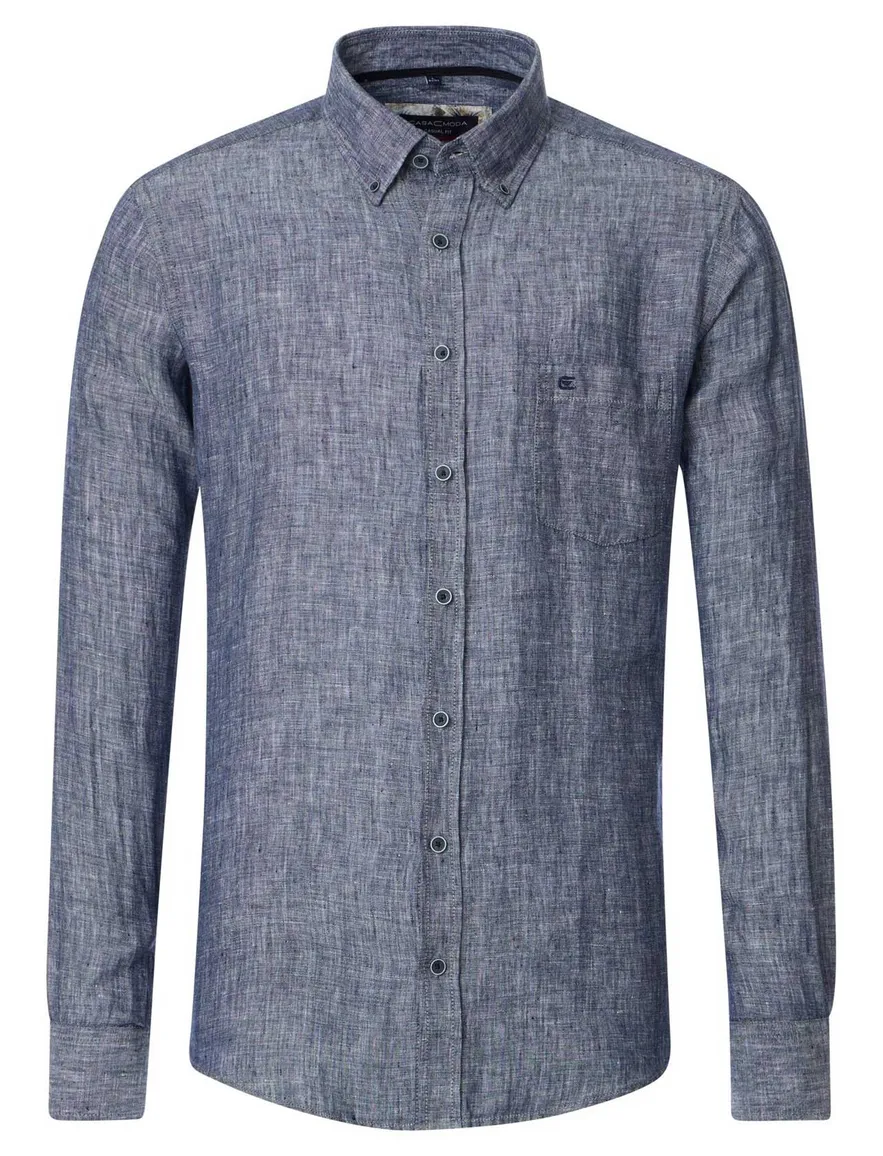 Casa Moda Casual Fit overhemd donkerblauw button down