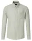 Casa Moda Casual Fit overhemd groen gemeleerd met borstzak