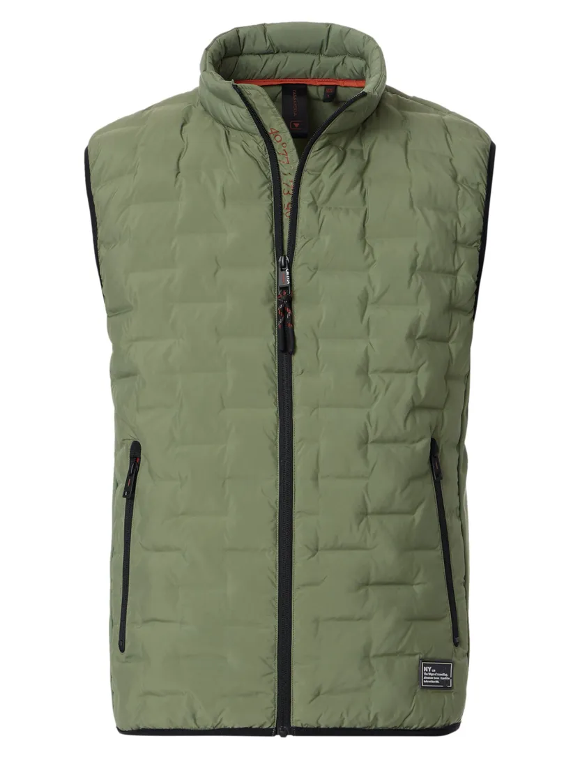 Casa Moda Bodywarmer groen effen wijde fit