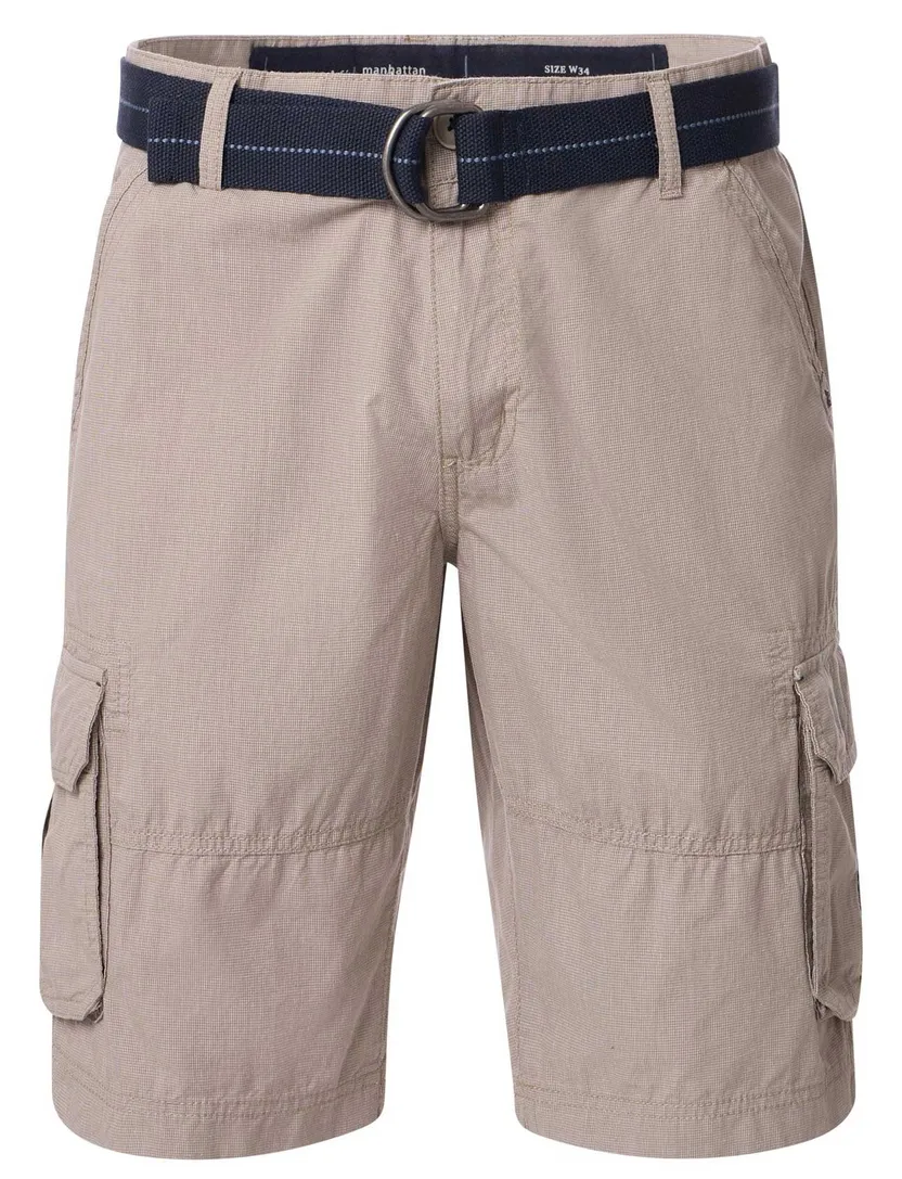 Casa Moda Bermuda beige effen cargo katoen