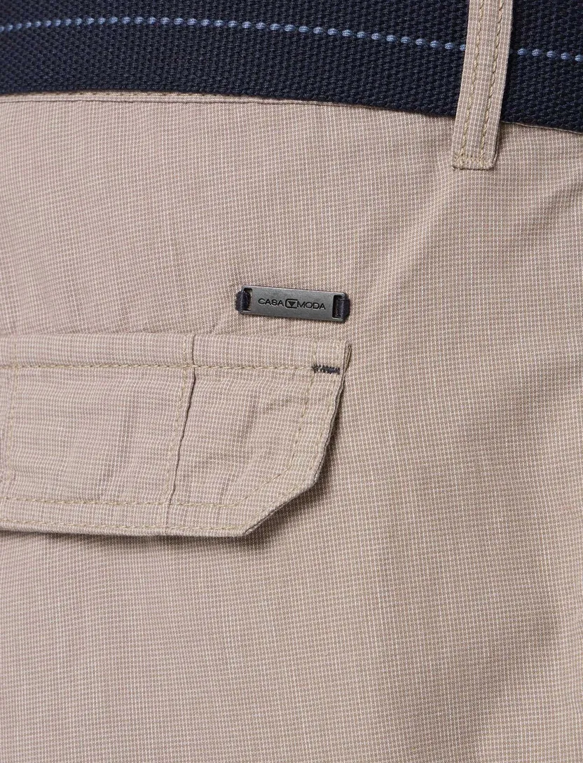Casa Moda Bermuda beige effen cargo katoen