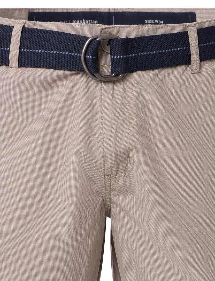 Casa Moda Bermuda beige effen cargo katoen