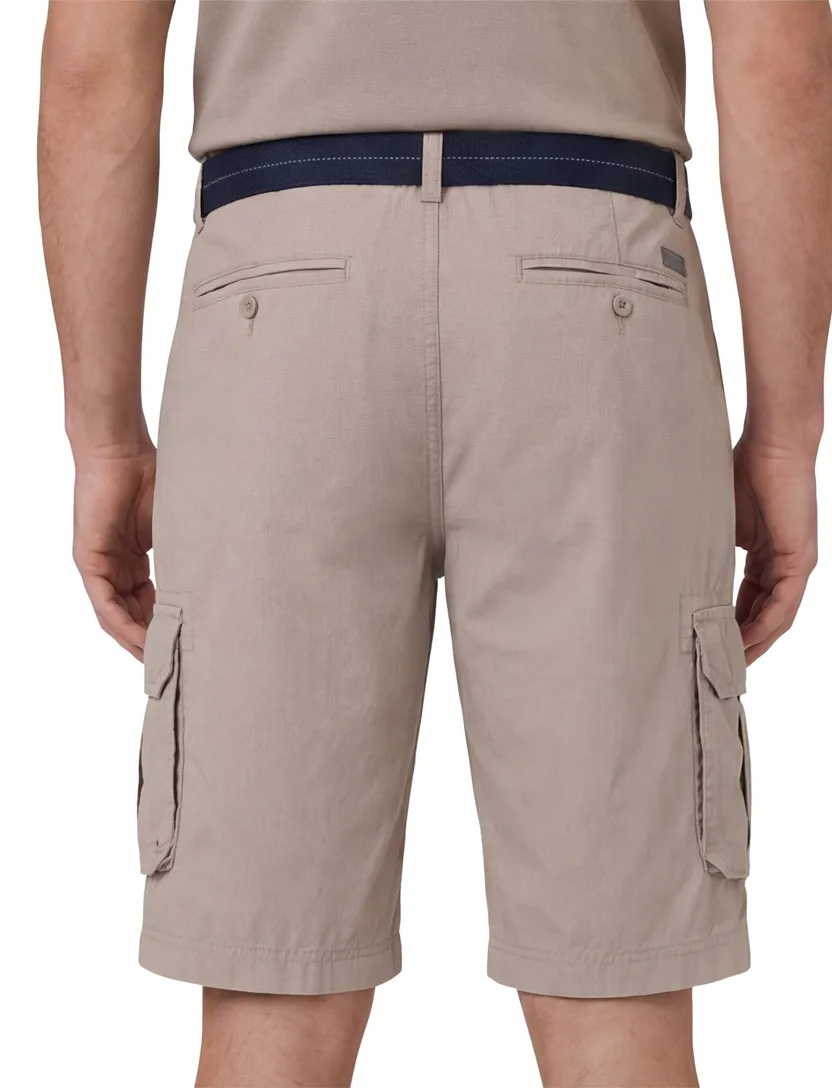 Casa Moda Bermuda beige effen cargo katoen