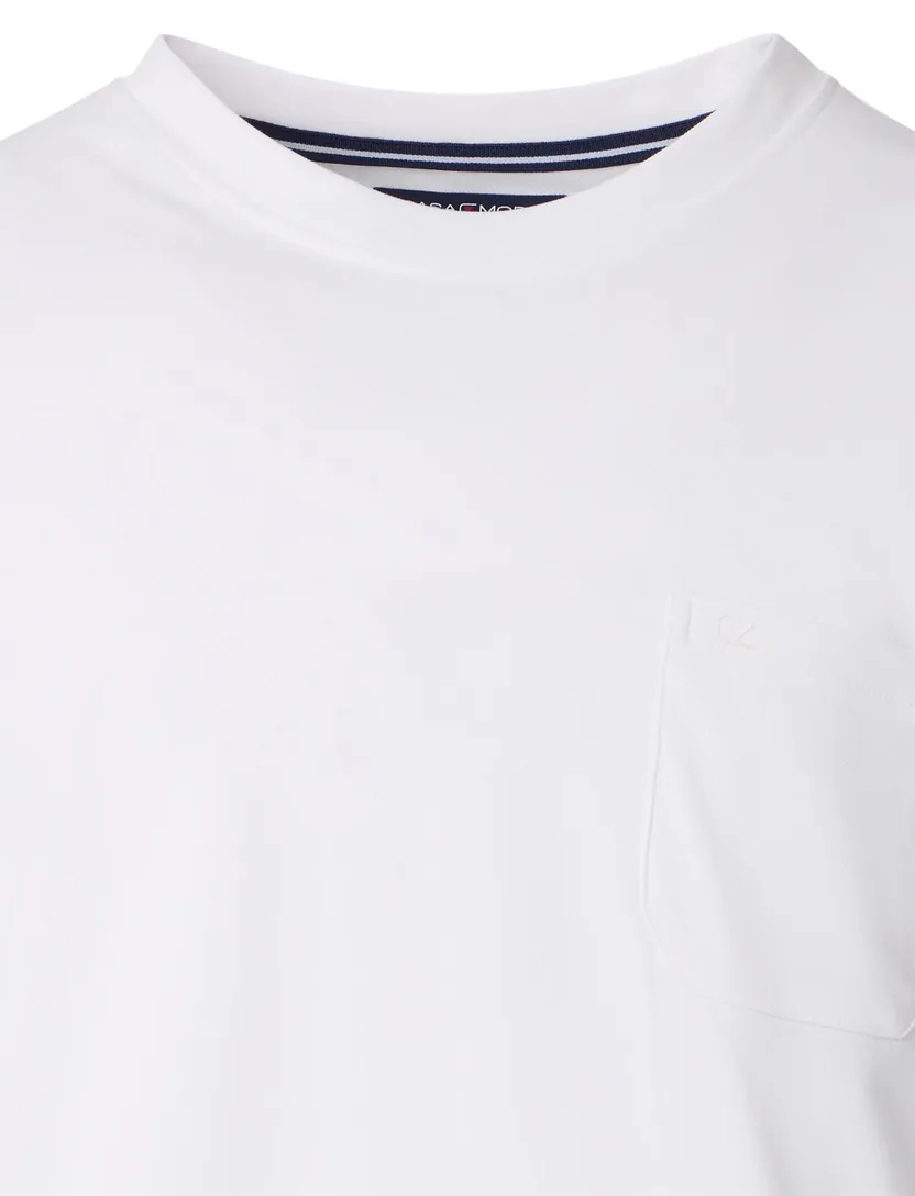 Casa Moda T-shirt wit borstzak katoen