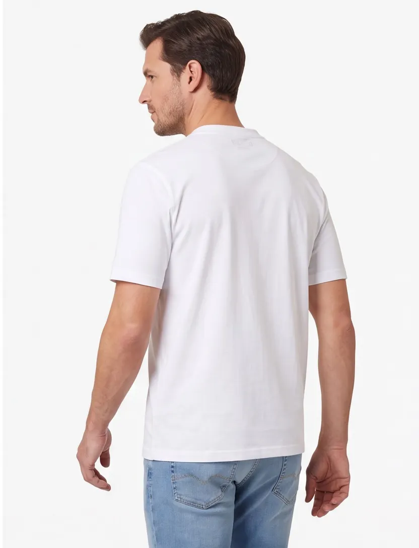 Casa Moda T-shirt wit borstzak katoen