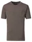 Casa Moda T-shirt bruin effen borstzak katoen wijde fit