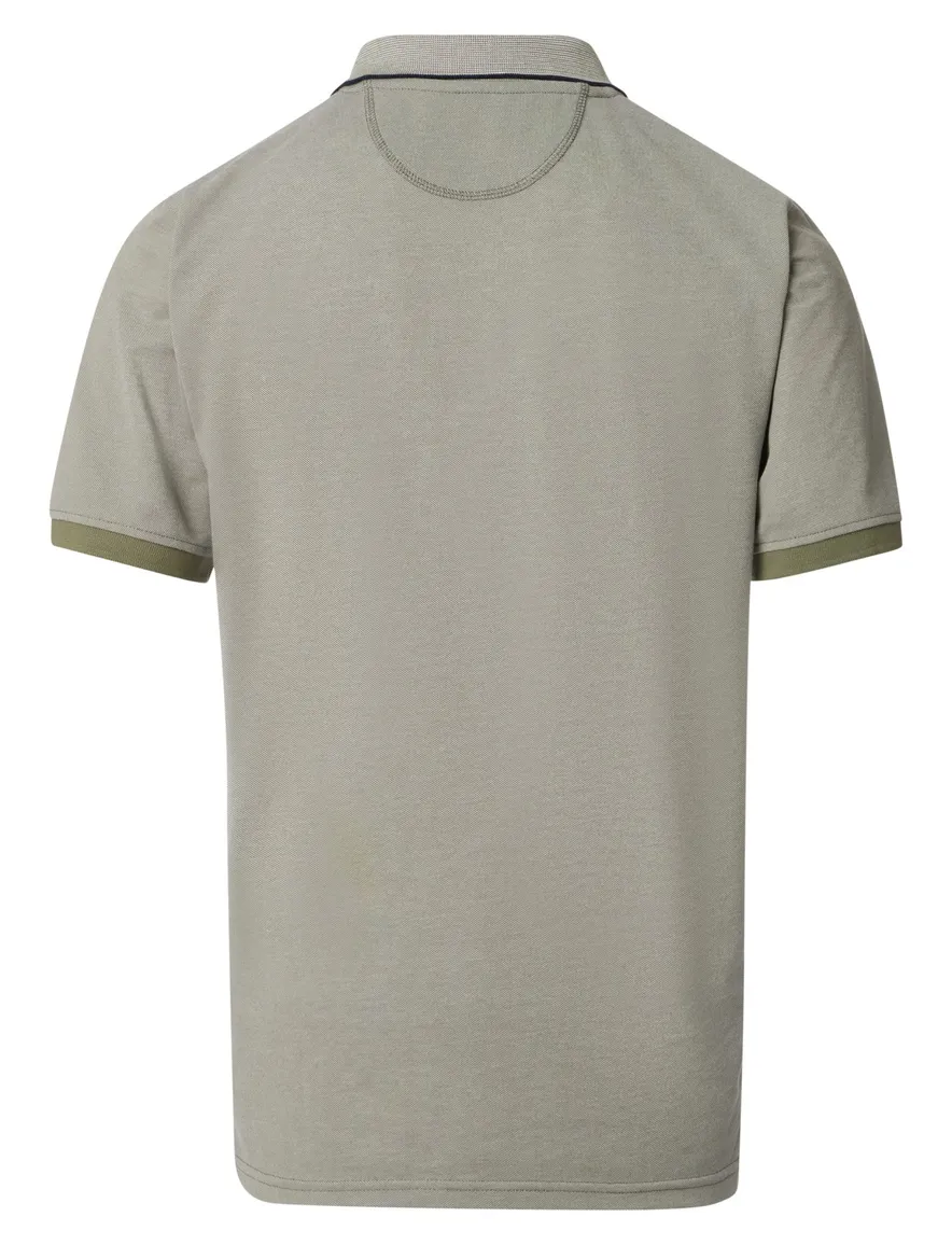 Casa Moda polo groen 3 knoops katoen wijde fit