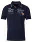 Casa Moda polo donkerblauw opdruk korte mouw