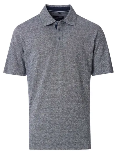 Casa Moda Casa Moda polo donkerblauw melange regular fit