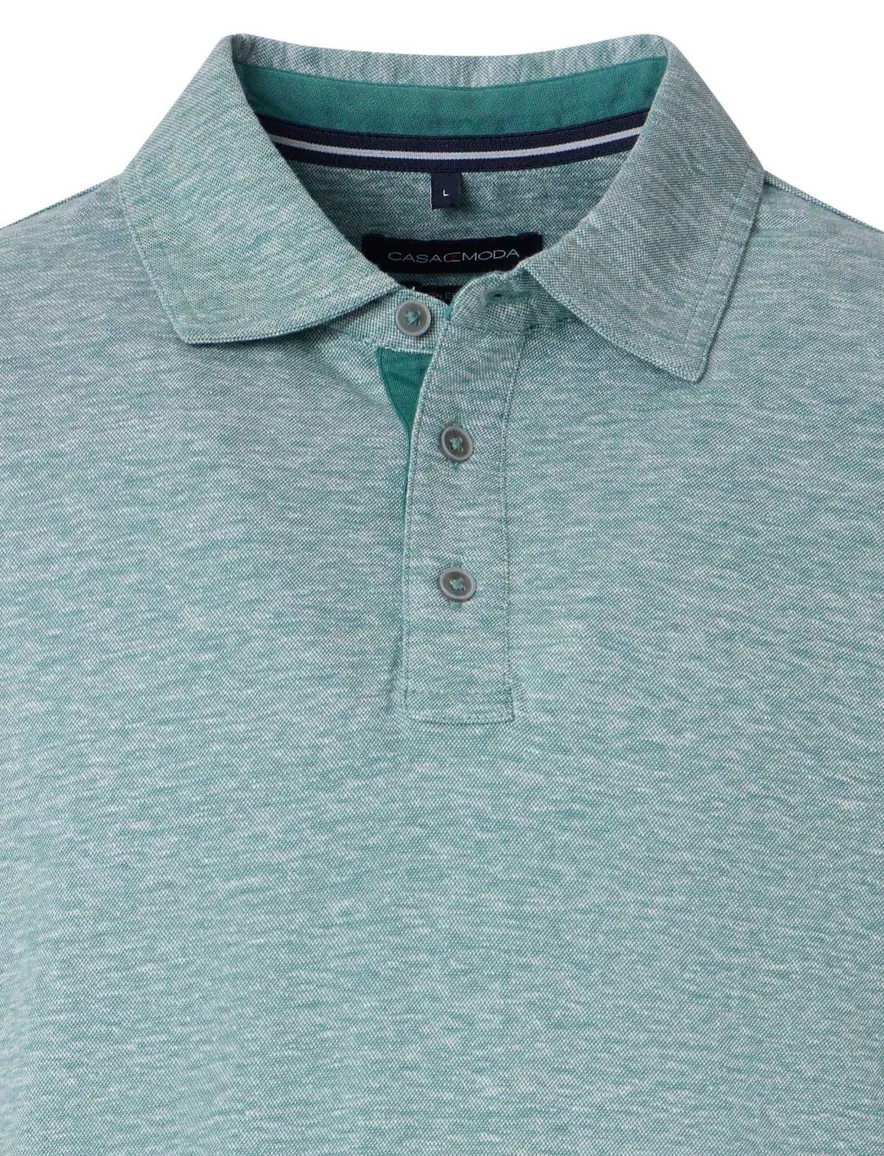 Casa Moda polo turquoise melange regular fit