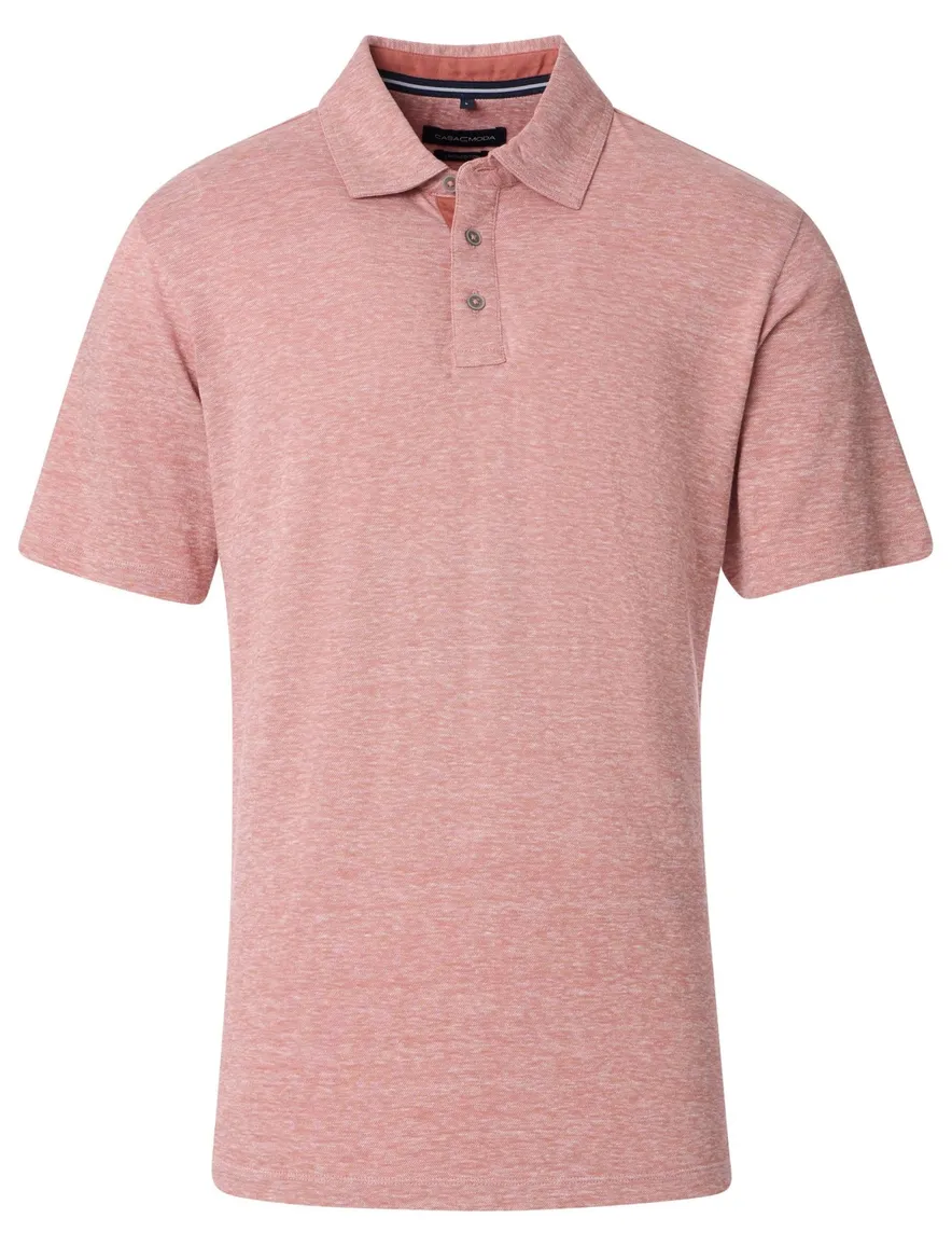Casa Moda polo roze gemêleerd korte mouw