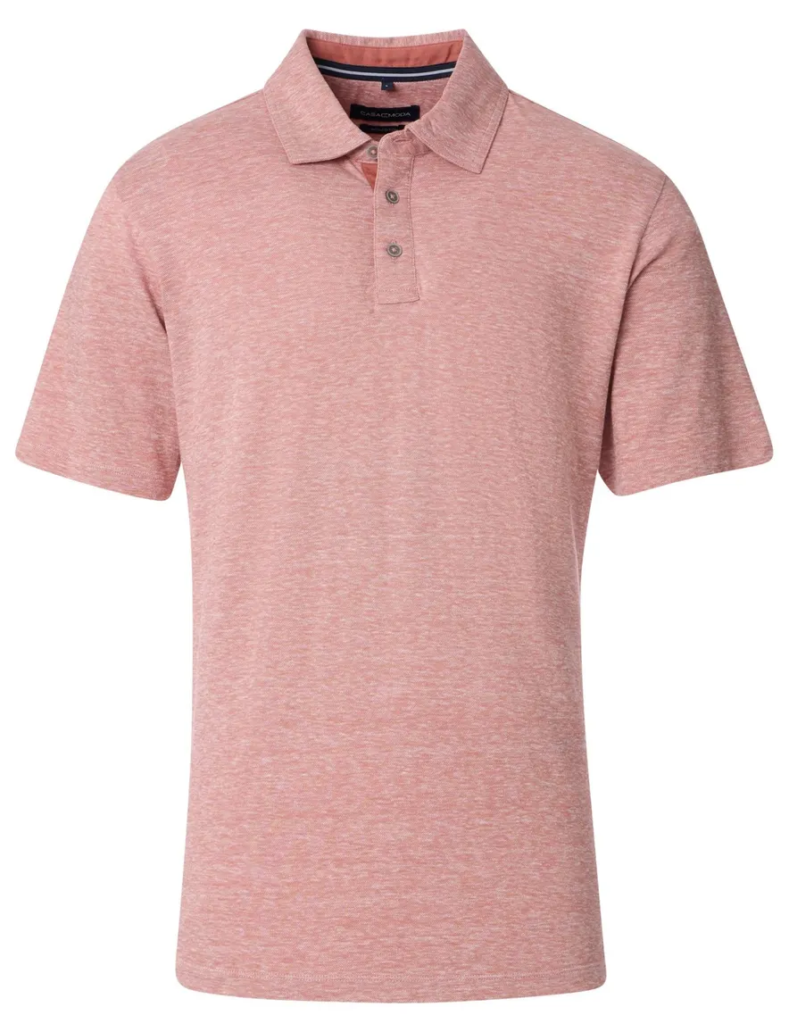 Casa Moda polo roze gemêleerd korte mouw