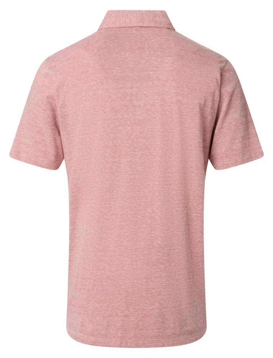 Casa Moda polo roze gemêleerd korte mouw