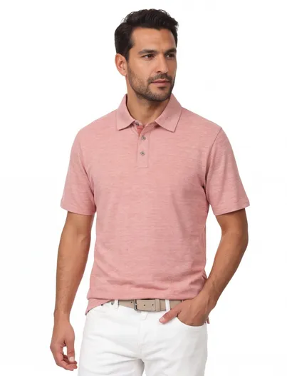 Casa Moda Casa Moda polo roze gemêleerd korte mouw