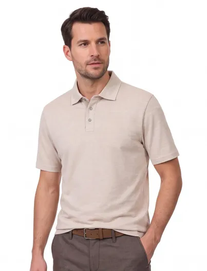 Casa Moda Casa Moda polo beige melange regular fit