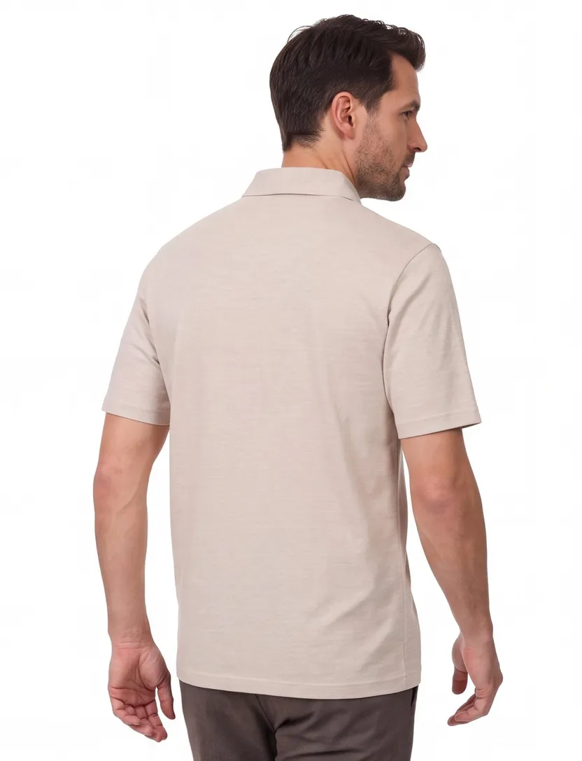 Casa Moda polo beige melange regular fit