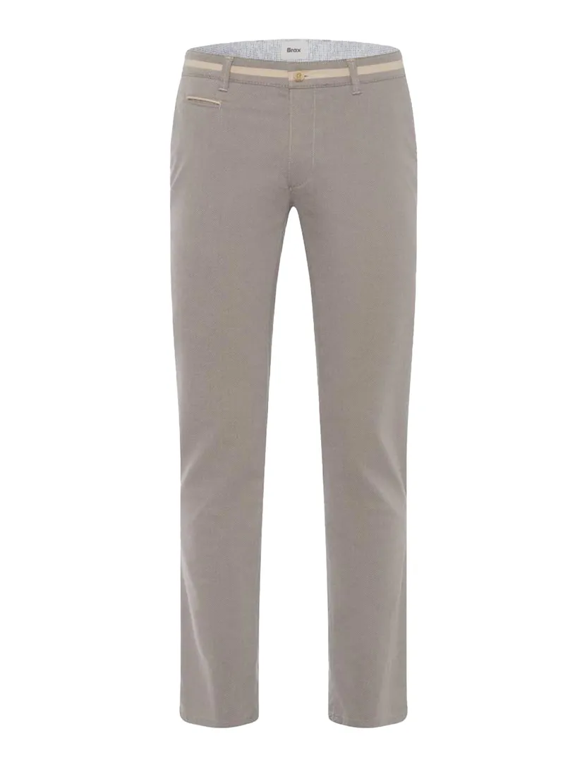 Brax Pantalon bruin katoenen effen