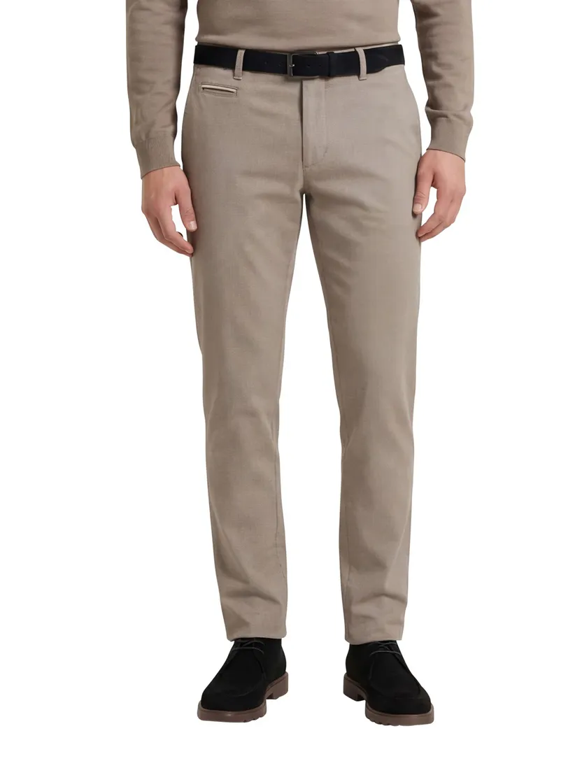 Brax Pantalon bruin katoenen effen