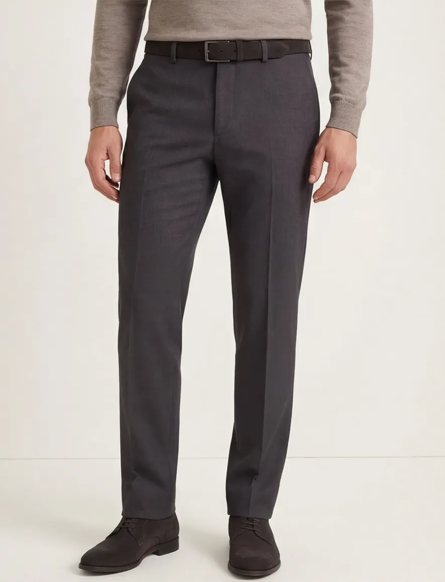 Eurex pantalon Jan grijs flatfront model