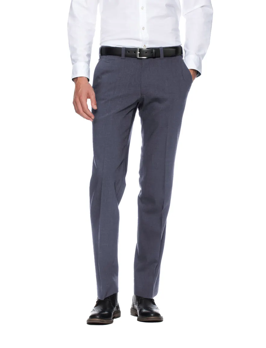 Eurex pantalon Jan donkergrijs effen normale fit