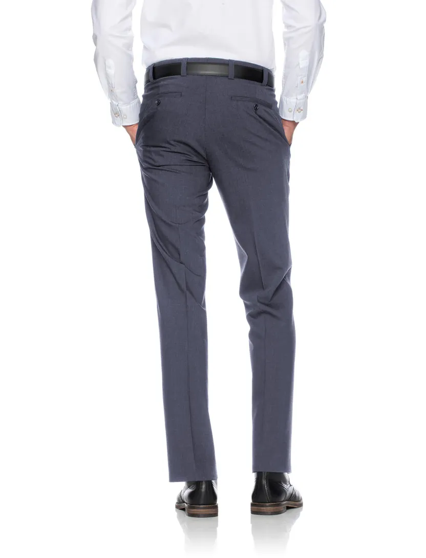 Eurex pantalon Jan donkergrijs flatfront normale fit