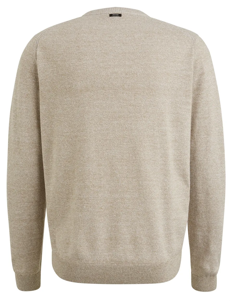 Vanguard trui beige gemêleerd normale fit