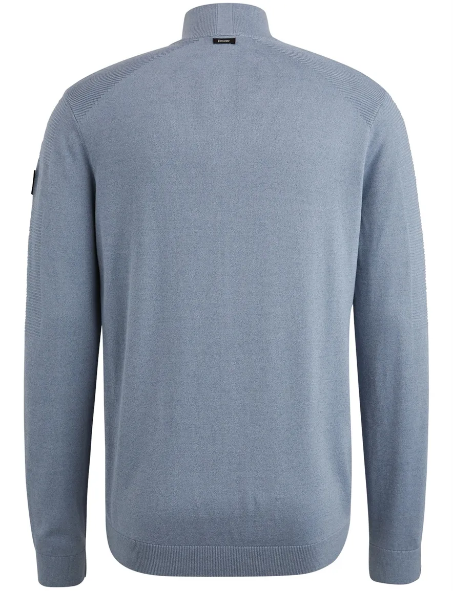 Vanguard half zip trui lichtblauw katoen normale fit