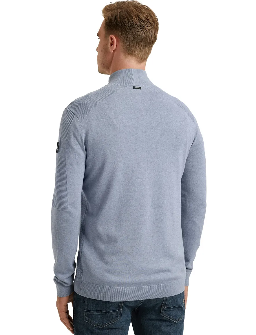 Vanguard half zip trui lichtblauw katoen normale fit
