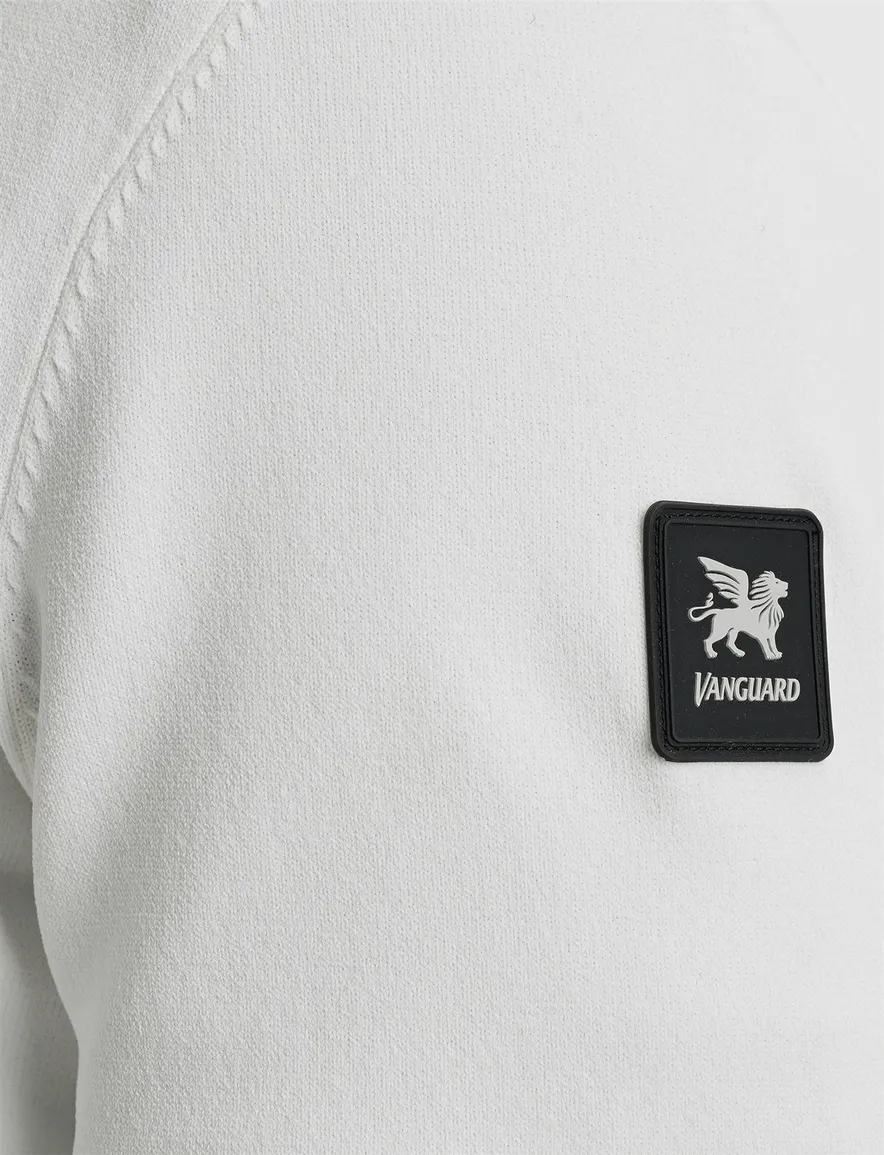 Vanguard hallf zip trui wit viscose blend