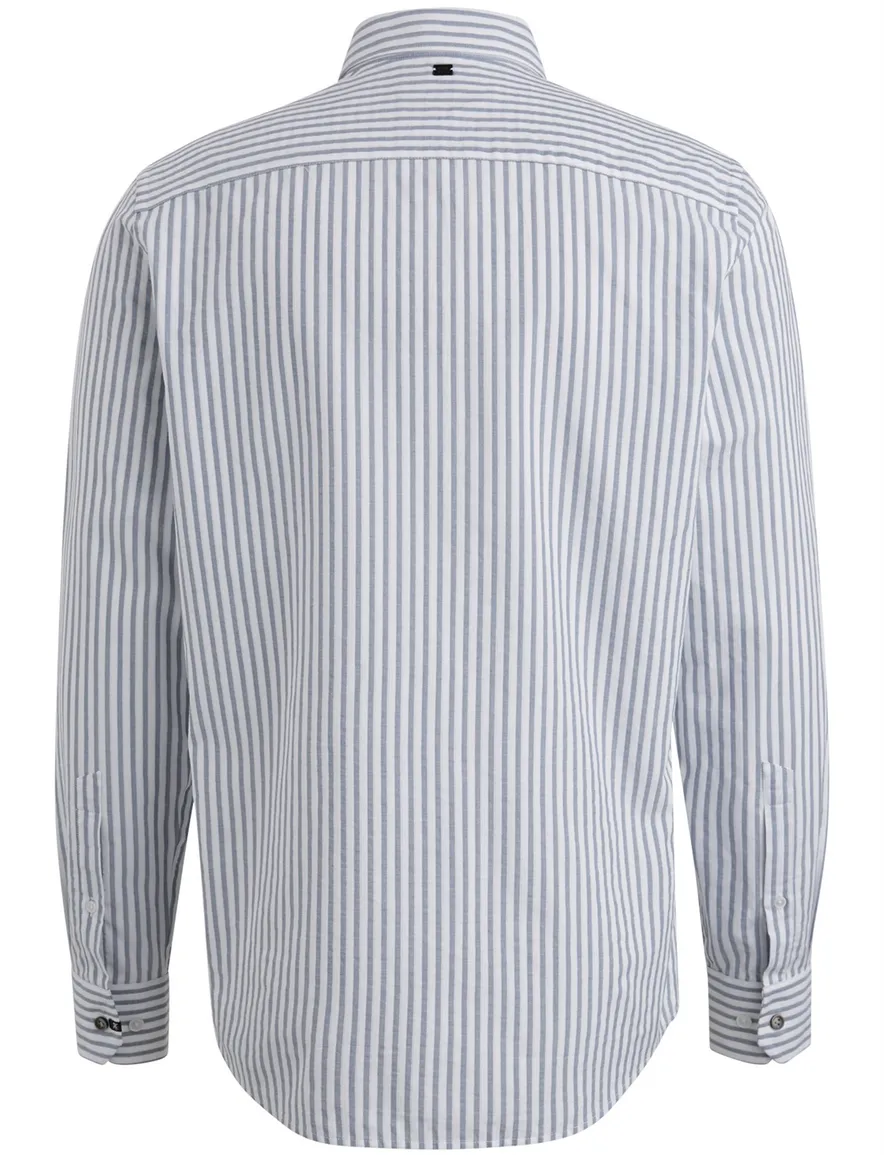 Vanguard overhemd blauw wit katoen normale fit
