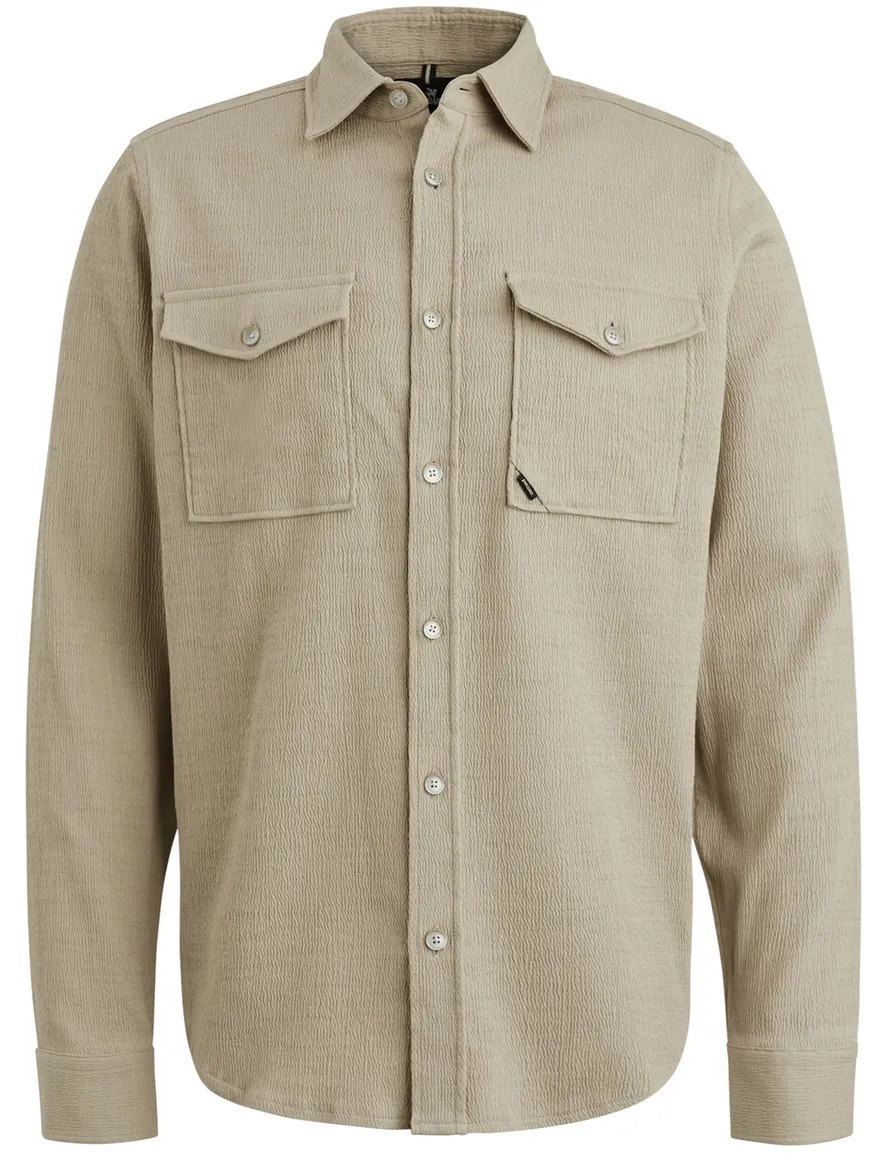 Vanguard overshirt effen beige Richmond normale fit