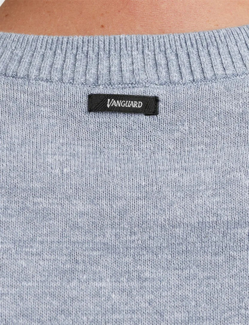 Vanguard T-shirt gestreept blauw katoen
