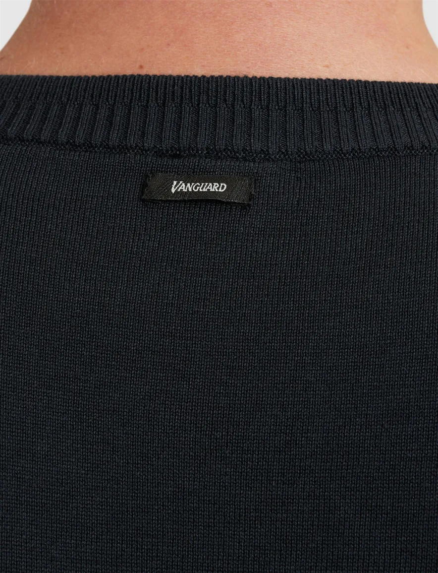 Vanguard T-shirt donkerblauw katoen normale fit
