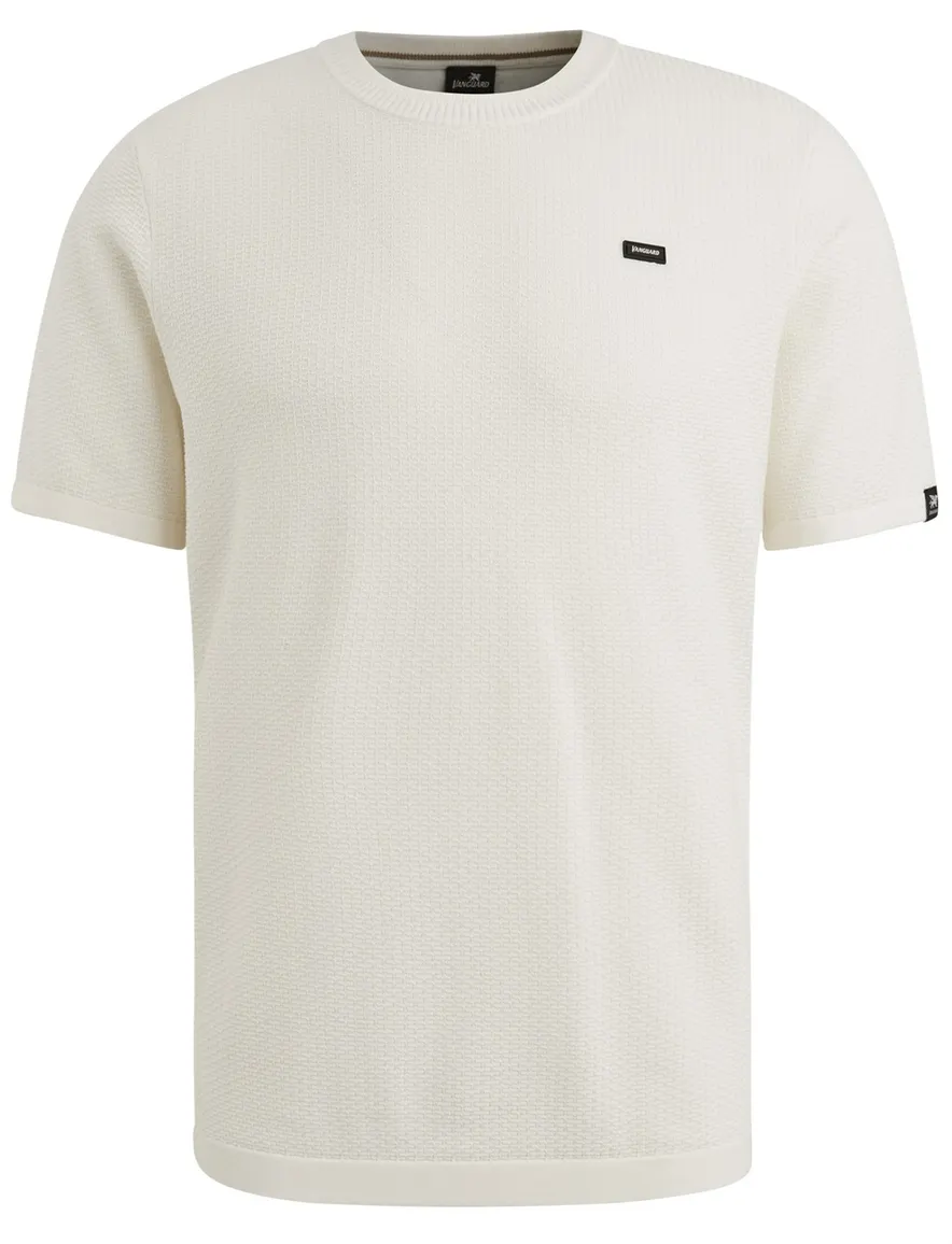 Vanguard T-shirt wit Cotton Modal effen