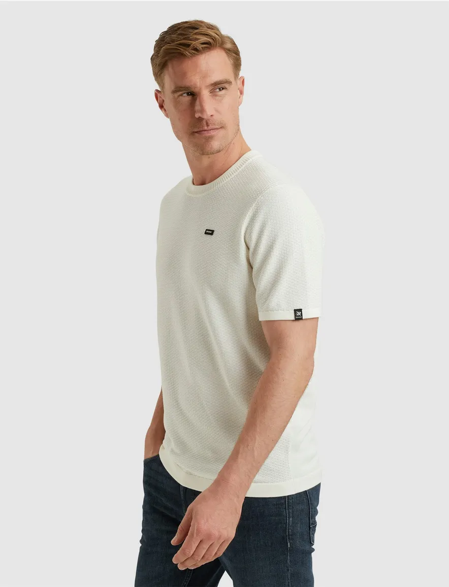 Vanguard T-shirt wit Cotton Modal effen
