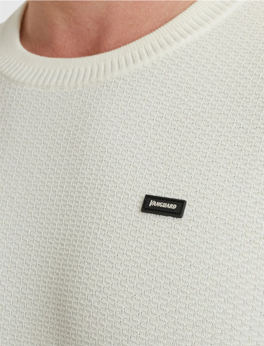 Vanguard T-shirt wit Cotton Modal effen