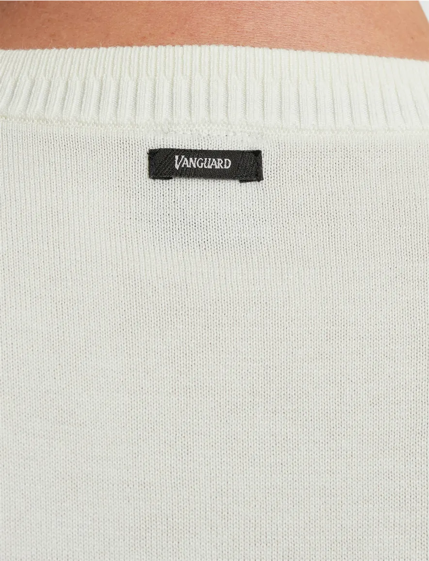 Vanguard T-shirt wit Cotton Modal effen