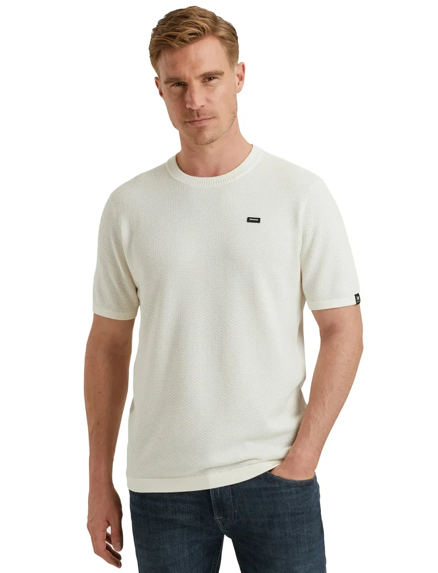 Vanguard T-shirt wit Cotton Modal effen