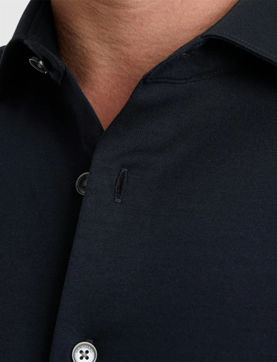Vanguard overhemd donkerblauw katoen normale fit
