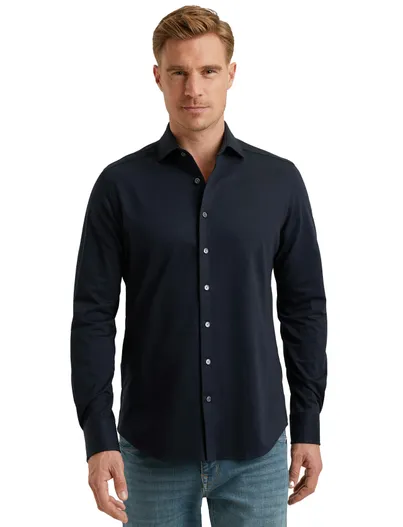 Vanguard Vanguard overhemd donkerblauw katoen normale fit