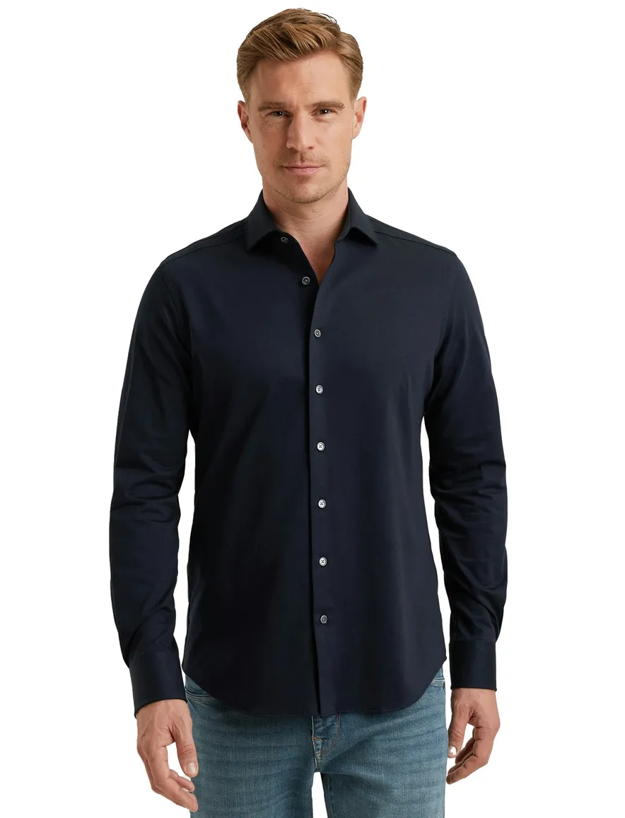 Vanguard overhemd donkerblauw katoen normale fit