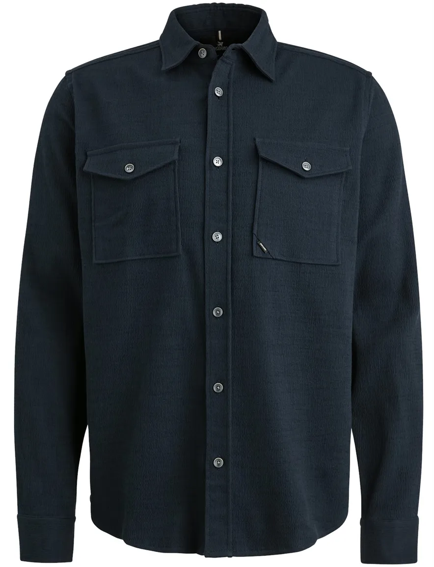 Vanguard overshirt effen donkerblauw Richmond