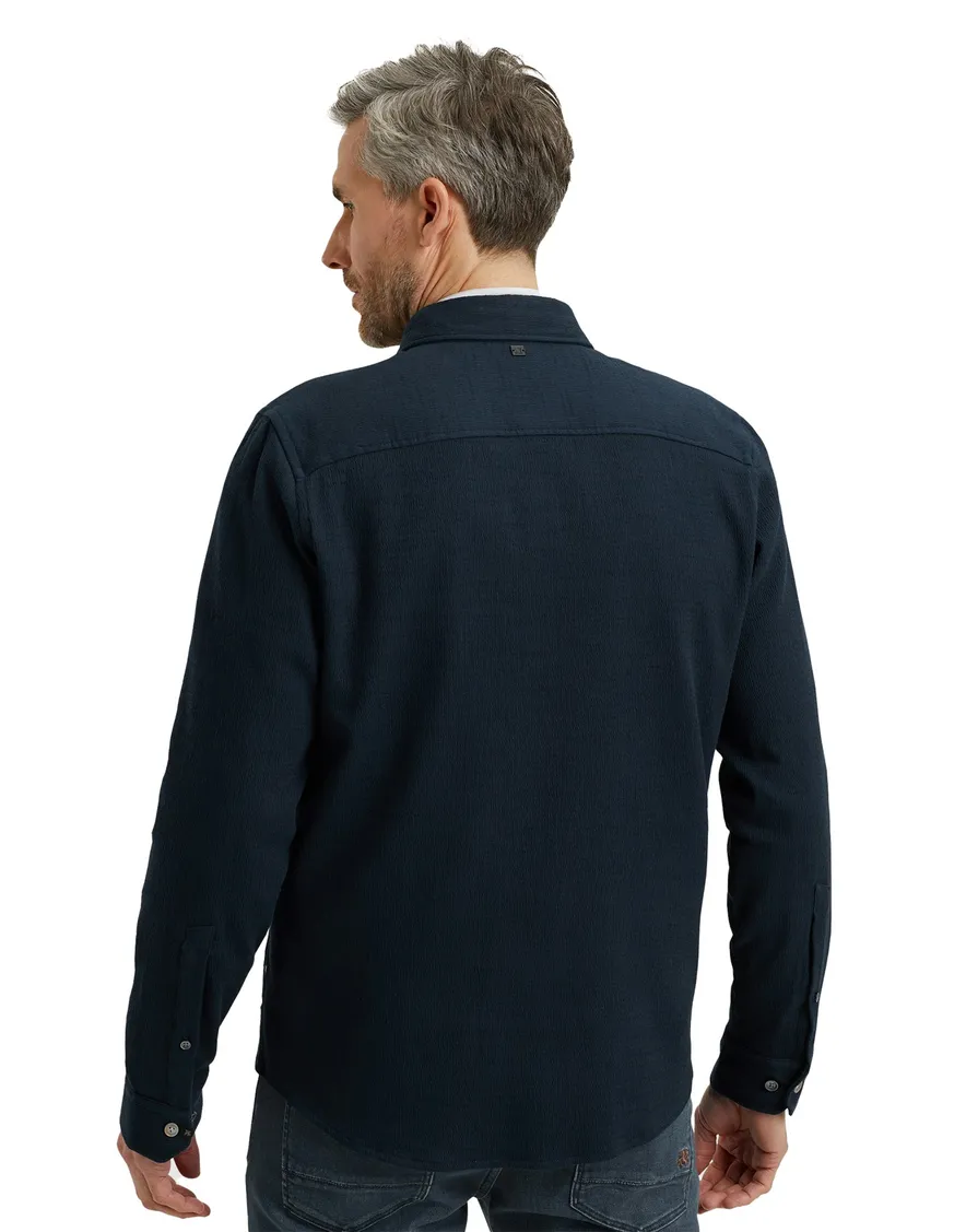 Vanguard overshirt effen donkerblauw Richmond