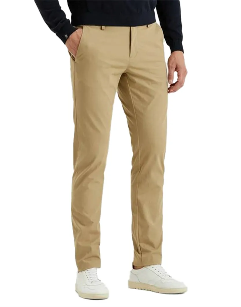 Vanguard V12 chino bi stretch camel slim fit katoen
