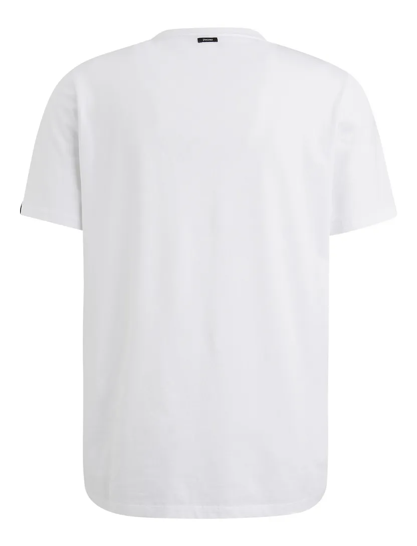 katoenen Vanguard t-shirt wit effen normale fit